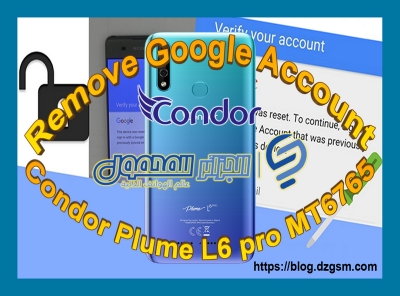 إزالة حساب غوغل لهاتف Condor Plume L6 pro [SP643] MT6765